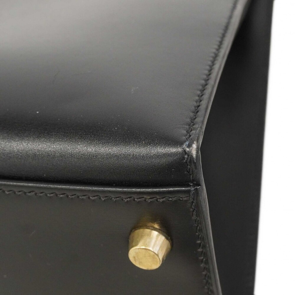 Hermes Kelly 32 Handbag, Box Calf Leather, Black, □B Stamp, Women's, P2738445 - Picture 6 of 15